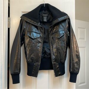 Club Monaco leather bomber jacket Black xs